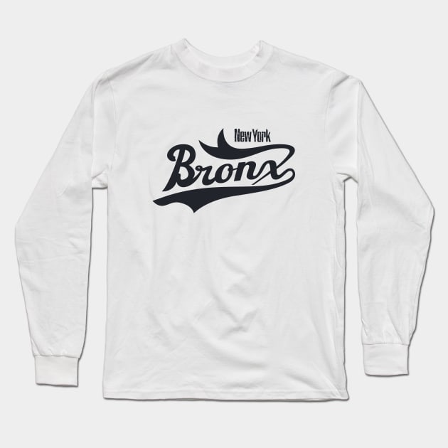 New York Bronx - New York Bronx Schriftzug - Bronx Logo Long Sleeve T-Shirt by Boogosh